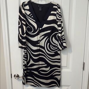 INC International Concepts Elegant Black Silk Dress